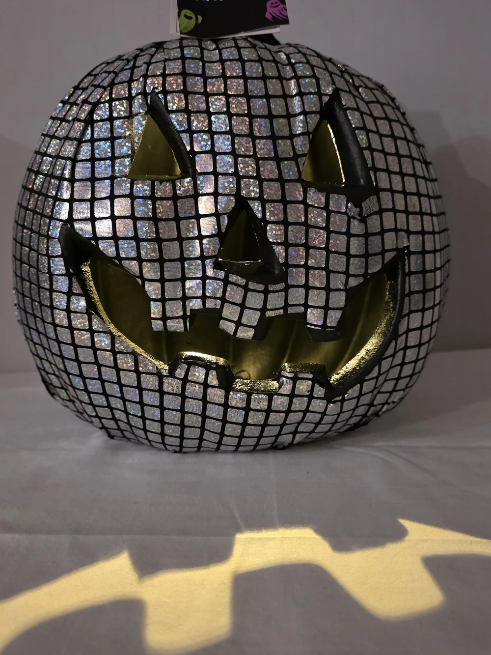 NWT Halloween Decoration Disco Ball LED Jack-o'-Lantern 9